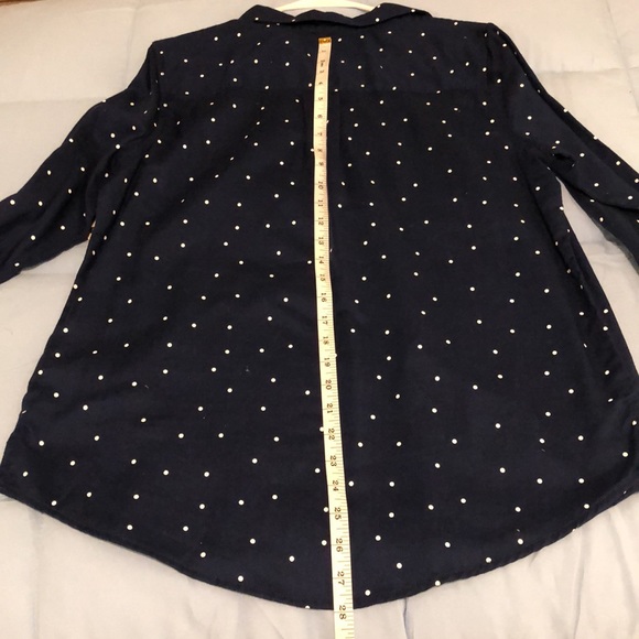 NWT Navy Polka Dot Blouse - Picture 7 of 8